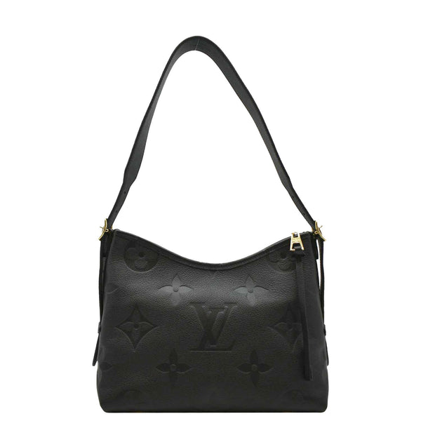LOUIS VUITTON Carryall PM  Monogram Empreinte Leather Shoulder Bag Black