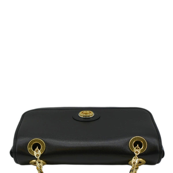 GUCCI Linea Marina Small Chain Leather Shoulder Bag Black 576421