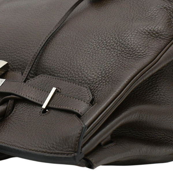 HERMES Birkin 35 Square Togo Leather Tote Bag Brown