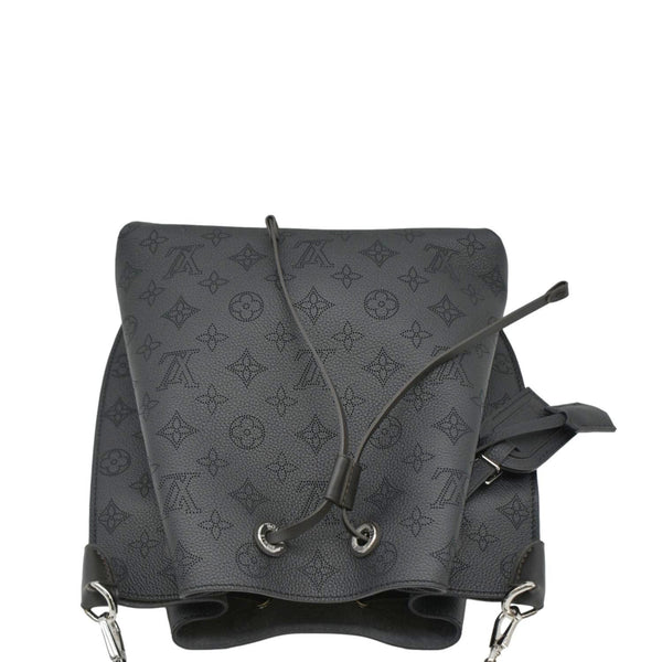 LOUIS VUITTON Muria Mahina Perforated Leather Shoulder Bag Black