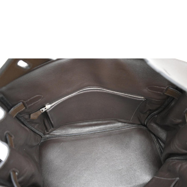 HERMES Birkin 35 Square Togo Leather Tote Bag Brown