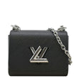 LOUIS VUITTON Mini LV Twist Epi Leather Shoulder Bag Black