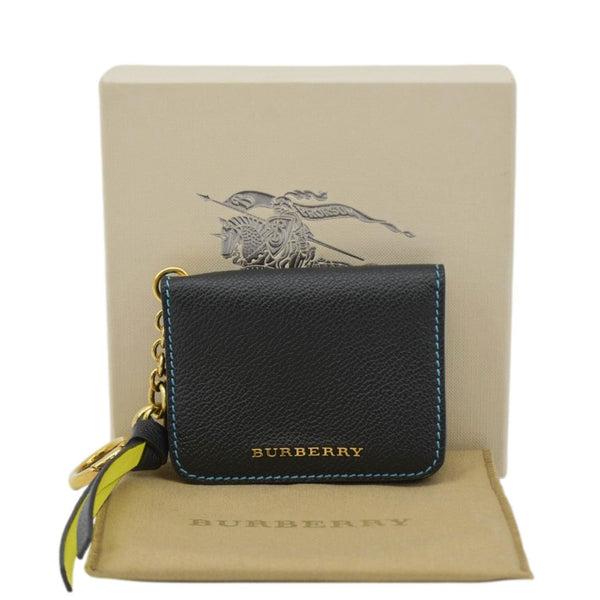 BURBERRY Camberwell Check Leather Card holder Black
