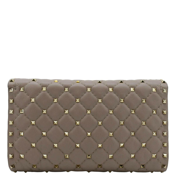 VALENTINO Rockstud Spike Quilted Leather Chain Crossbody back look