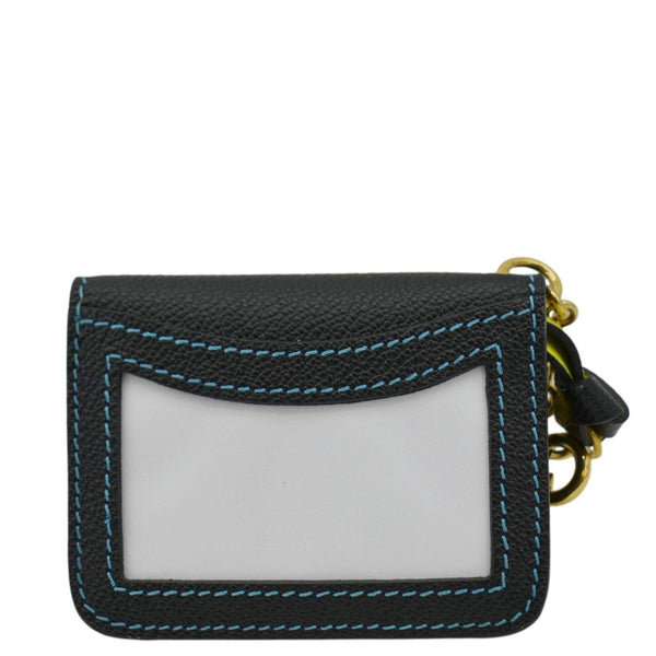 BURBERRY Camberwell Check Leather Card holder Black