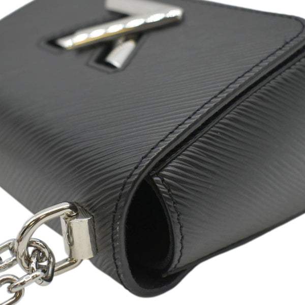 LOUIS VUITTON Mini LV Twist Epi Leather Shoulder Bag Black