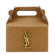YVES SAINT LAURENT Takeaway Box Vegetable-Tanned Leather Satchel Bag Brown