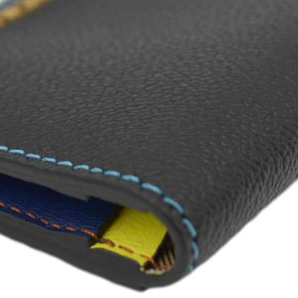 BURBERRY Camberwell Check Leather Card holder Black