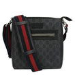 GUCCI Small GG Supreme Canvas Messenger Bag Black 523599