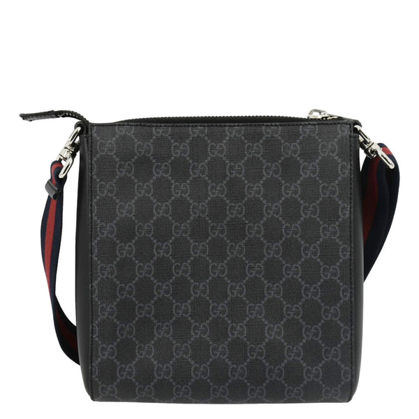 GUCCI Small GG Supreme Canvas Messenger Bag Black 523599