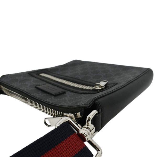 GUCCI Small GG Supreme Canvas Messenger Bag Black 523599