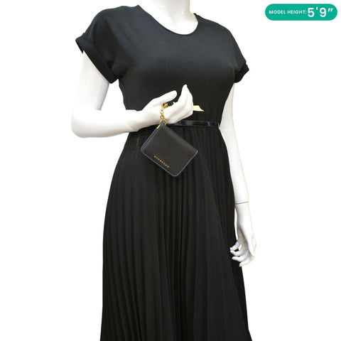 BURBERRY Camberwell Check Leather Card holder Black