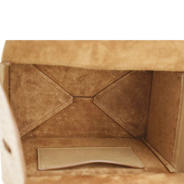 YVES SAINT LAURENT Takeaway Box Vegetable-Tanned Leather Satchel Bag Brown