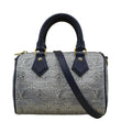 LOUIS VUITTON Monoglam Speedy Bandouliere 20 Jacquard Canvas Shoulder Bag Navy