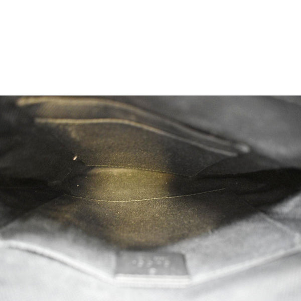 GUCCI Small GG Supreme Canvas Messenger Bag Black 523599