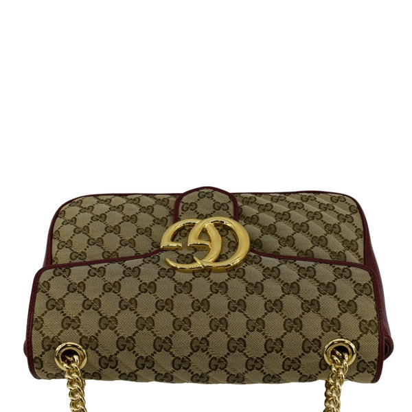 GUCCI GG Marmont Medium Canvas Crossbody Bag Beige 443496