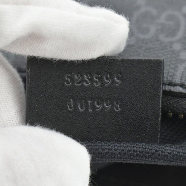 GUCCI Small GG Supreme Canvas Messenger Bag Black 523599