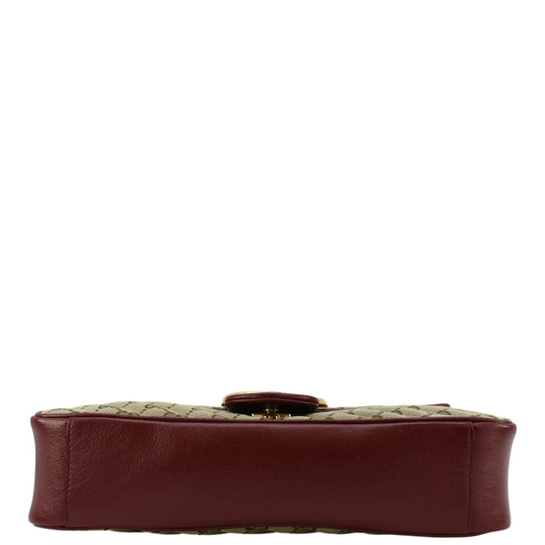 GUCCI GG Marmont Medium Canvas Crossbody Bag Beige 443496