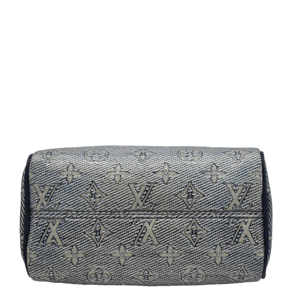 LOUIS VUITTON Monoglam Speedy Bandouliere 20 Jacquard Canvas Shoulder Bag Navy