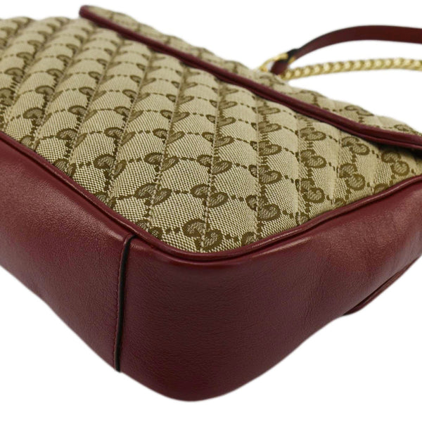 GUCCI GG Marmont Medium Canvas Crossbody Bag Beige 443496