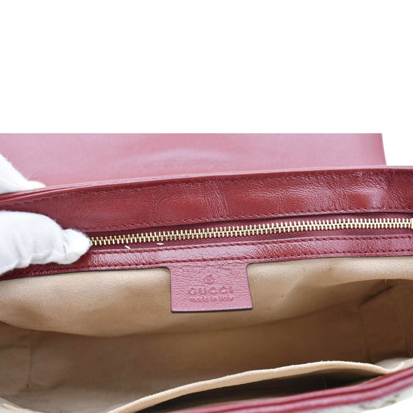 GUCCI GG Marmont Medium Canvas Crossbody Bag Beige 443496