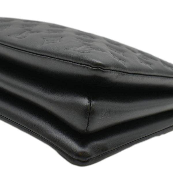 LOUIS VUITTON Coussin MM Monogram Embossed Shoulder Bag Black