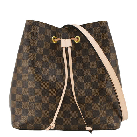 LOUIS VUITTON Neonoe MM Damier Ebene Shoulder Bag Brown