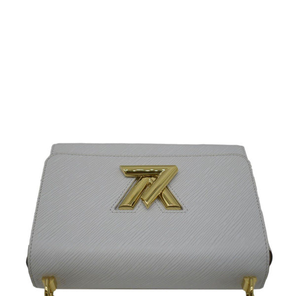 LOUIS VUITTON MM Twist Epi Leather Chain Shoulder Bag White