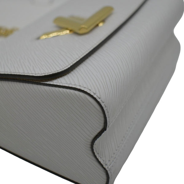 LOUIS VUITTON MM Twist Epi Leather Chain Shoulder Bag White