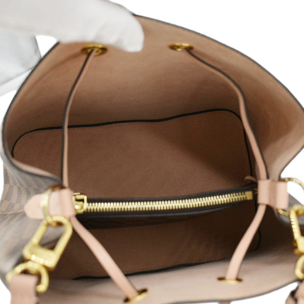 LOUIS VUITTON Neonoe MM Damier Ebene Shoulder Bag Brown