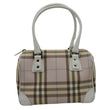 BURBERRY Classic Vintage Check Canvas Tote Bag Light Pink