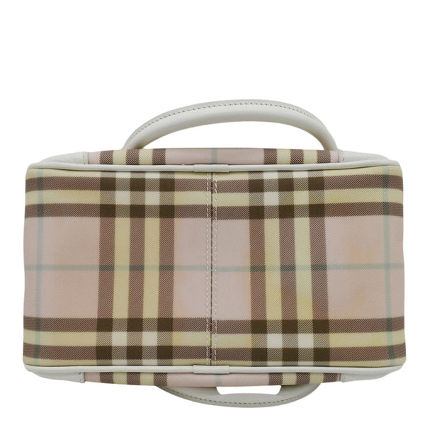 BURBERRY Classic Vintage Check Canvas Tote Bag Light Pink
