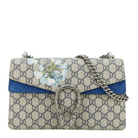 GUCCI Dionysus  Blooms GG Supreme Canvas Shoulder Bag Beige 400249