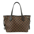 LOUIS VUITTON Neverfull PM Damier Ebene Tote Shoulder Bag Brown
