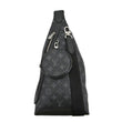 LOUIS VUITTON Duo Sling Taigarama Backpack Bag Black