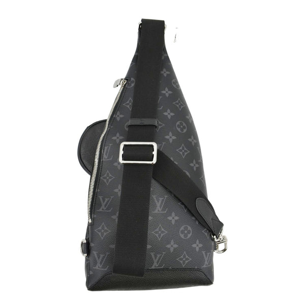 LOUIS VUITTON Duo Sling Taigarama Backpack Bag Black