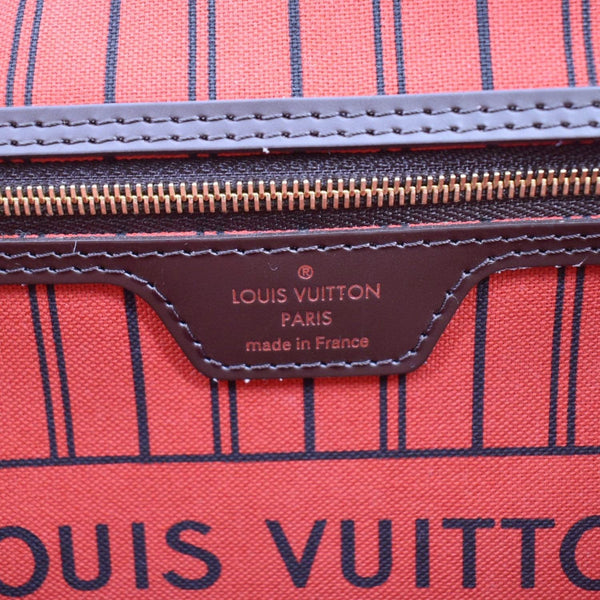 LOUIS VUITTON Neverfull PM Damier Ebene Tote Shoulder Bag Brown