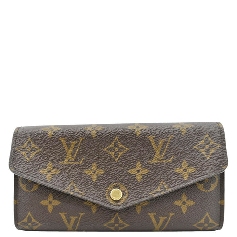 LOUIS VUITTON Sarah Monogram Canvas Wallet Brown