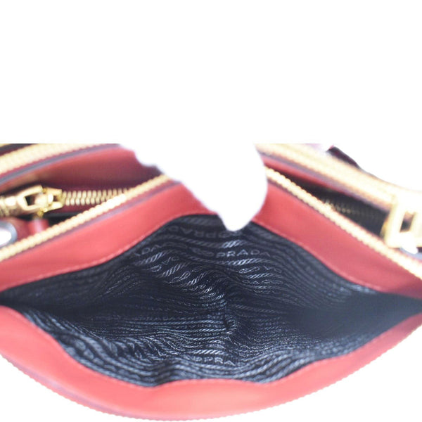 PRADA Paradigme Saffiano Leather Tote Shoulder Bag Red