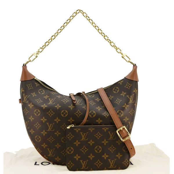 LOUIS VUITTON Loop Reverse Monogram Canvas Shoulder Bag Brown