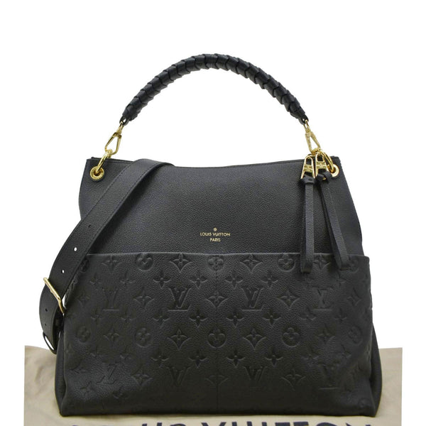 LOUIS VUITTON Maida Monogram Empreinte Leather Hobo Shoulder Bag Black