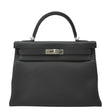 HERMES Kelly 32 Shoulder Bag Black front look