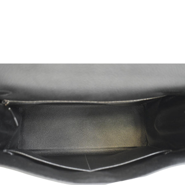 HERMES Kelly 32 Togo Leather Tote Shoulder Bag Black