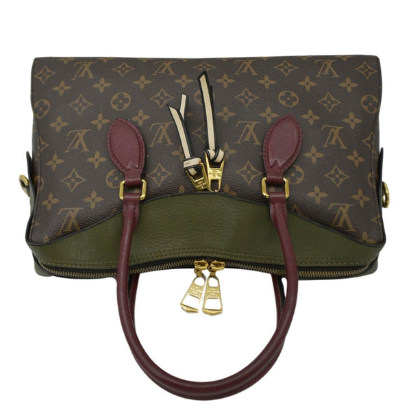 LOUIS VUITTON Tuileries Monogram Canvas Tote Shoulder Bag Brown