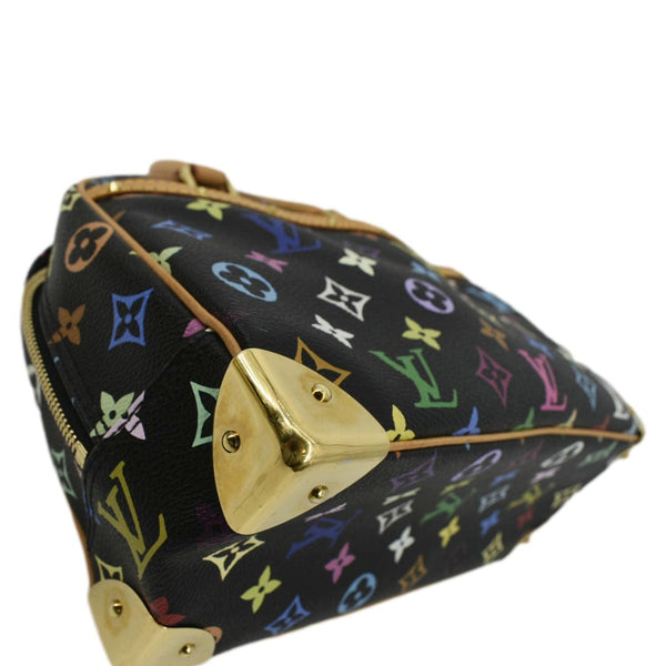 LOUIS VUITTON Trouville Multicolor Monogram Canvas Satchel Bag Black