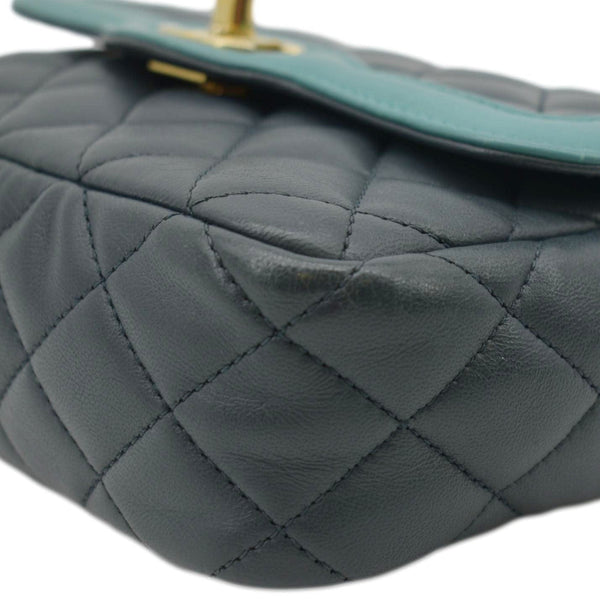 CHANEL Black crossbody bag with gold chain & zip closure