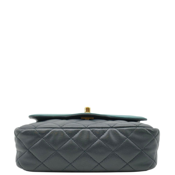 CHANEL Black quilted crossbody bag with gold chain strap