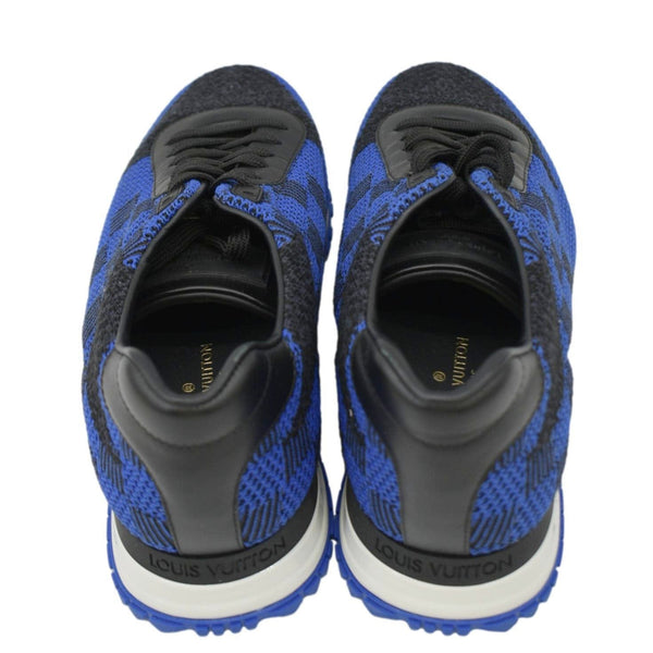 LOUIS VUITTON Runaway Trainer Damier Leather Sneakers Blue US 6