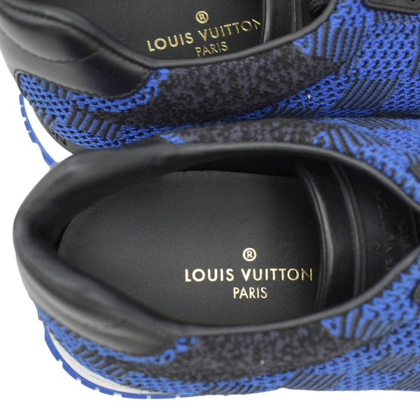LOUIS VUITTON Runaway Trainer Damier Leather Sneakers Blue US 6