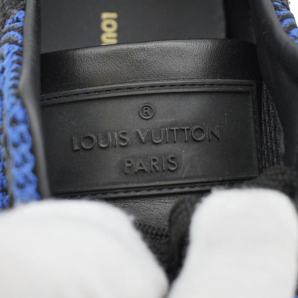 LOUIS VUITTON Runaway Trainer Damier Leather Sneakers Blue US 6